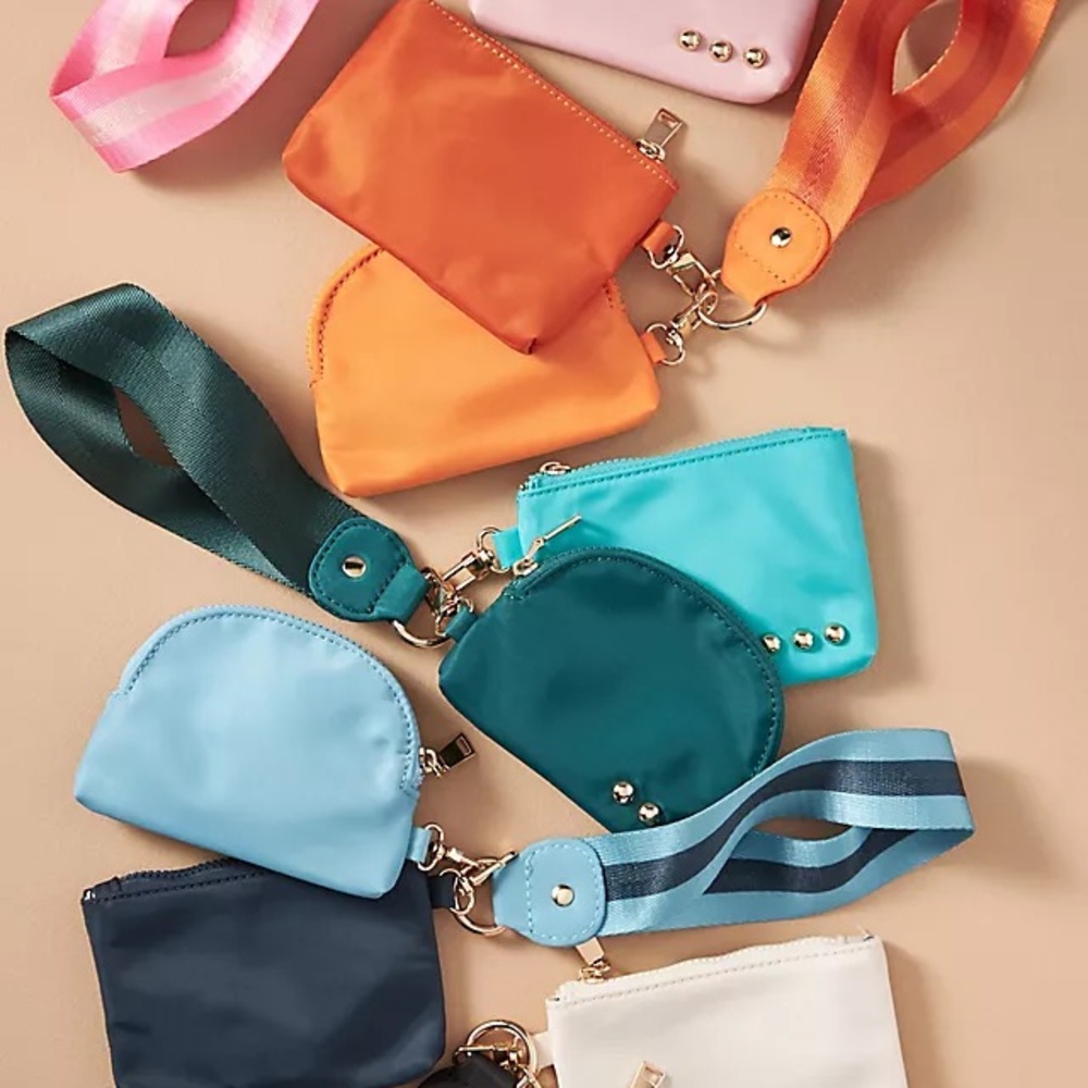 NWT Anthropologie Wristlet and Clutch Set in Pinks‎